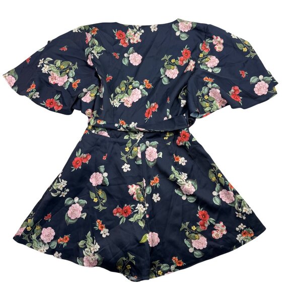 Keepsake The Label for Me Navy/Floral Summer Beach Playsuit Romper Women size M - Picture 4 of 13